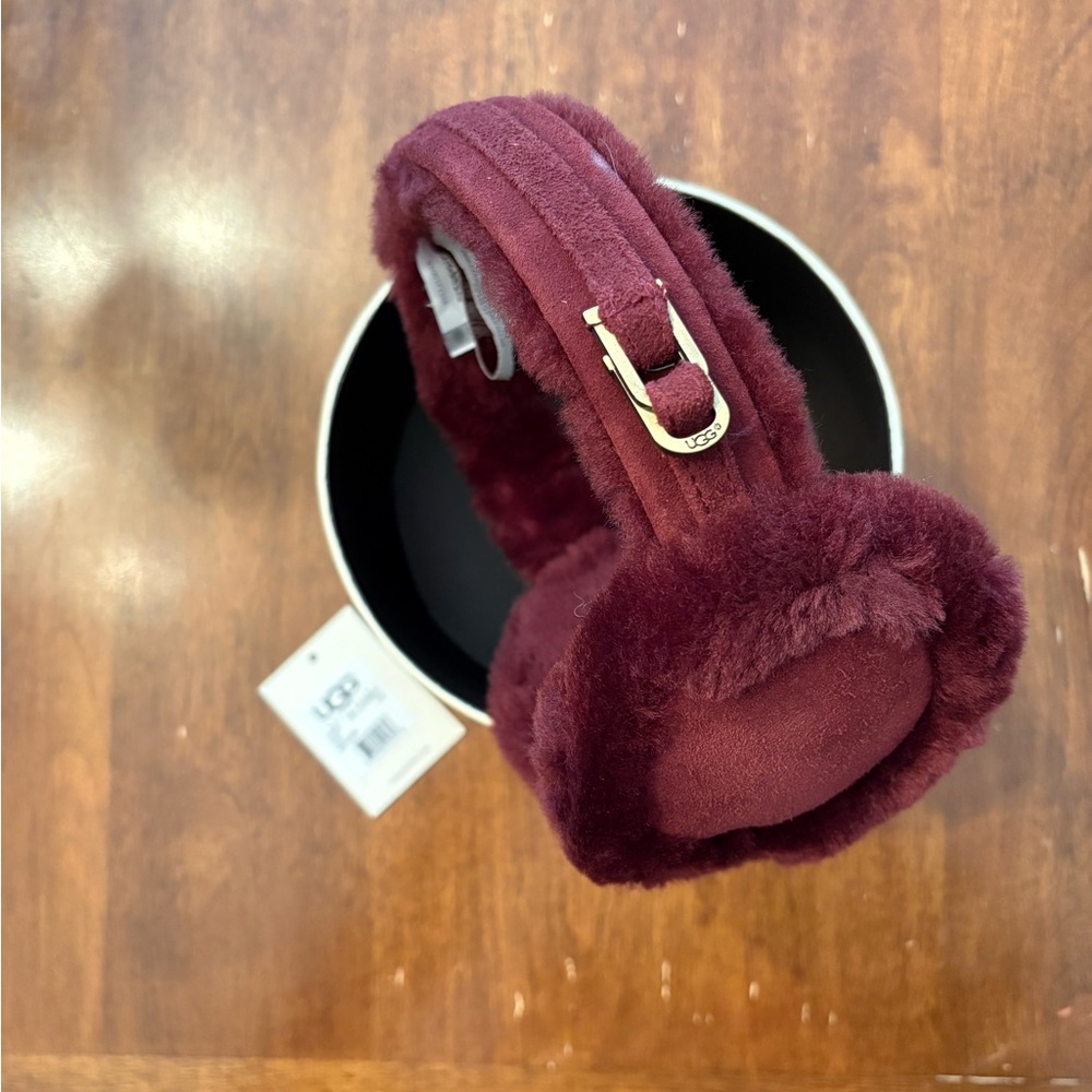 UGG Maroon Plush Ear Muffs